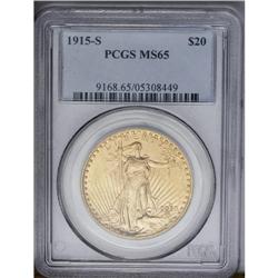 	1915-S $20 MS65 PCGS. Excellent striking impressions a 1915-S