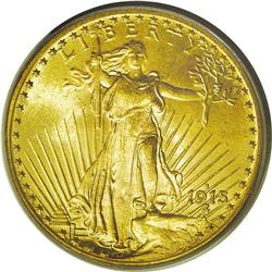 	1915-S $20 MS66 PCGS.From The Jackson Hole Collection. 1915-S