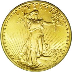 	1922 $20 MS65 PCGS. A wonderful Gem quality example of 1922