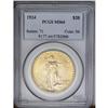 	1924 $20 MS64 PCGS. Lovely peach and green-gold toning 1924