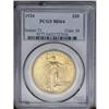 Image 1 : 	1924 $20 MS64 PCGS. Bright chartreuse and peach toning 1924