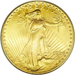 	1924 $20 MS66 PCGS. An impressive example with highly 1924