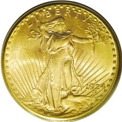 	1924-D $20 MS63 PCGS. This is a lovely example with hi 1924-D