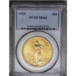 	1925 $20 MS64 PCGS.From The Jackson Hole Collection. 1925