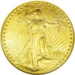 	1925-S $20 MS61 NGC. This is a pleasing example with h 1925-S