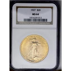 	1927 $20 MS64 NGC. This is an exceptionally attractive 1927