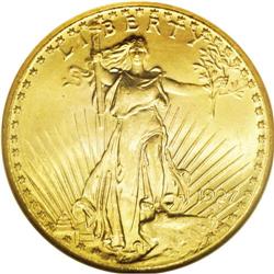 	1927 $20 MS66 NGC. Bold luster and rich red-gold color 1927