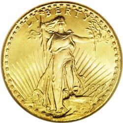 	1927 $20 MS66 NGC. Bright and lustrous with exceptiona 1927