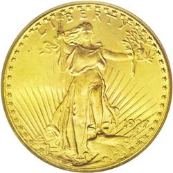	1927 $20 MS66 PCGS. A sharply struck and frosty Premiu 1927