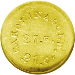 	(1842-52) G$1 A.Bechtler Dollar, 27G. 21C. MS61 NGC. K (1842-52)