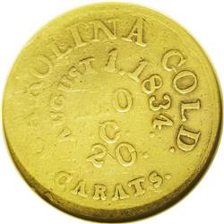 	(1834-37) $5 C.Bechtler Five Dollar, 20 Distant VF25 N (1834-37)