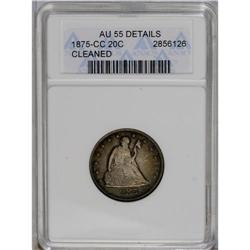 	1875-CC 20C --Cleaned--ANACS. AU55 Details. Attractivel 1875-CC