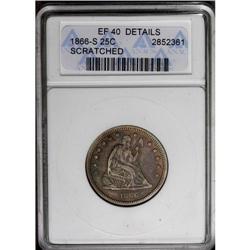 	1866-S 25C --Scratched--ANACS. XF40 Details. A bright p 1866-S