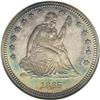 Image 1 : 	1865 25C PR65 NGC. Luminous powder-blue, lemon-lime, a 1865