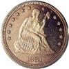 Image 1 : 	1881 25C PR66 Cameo PCGS. Approximately 470 1881 proof 1881
