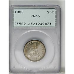 	1888 25C PR65 PCGS. This low mintage quarter is precis 1888