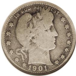 	1901-S 25C --Scratched--ANACS. Good 4 Details. A high-e 1901-S