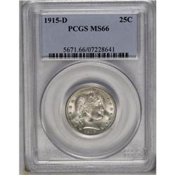 	1915-D 25C MS66 PCGS. This is an exceptionally attract 1915-D