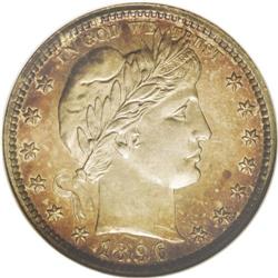 	1896 25C PR67 Cameo NGC. This is a remarkable Superb G 1896