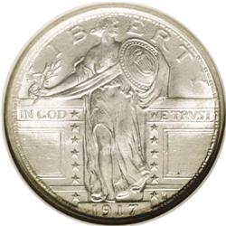 	1917 25C Type One MS67 NGC. Exceptionally clean, fully 1917