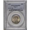 Image 1 : 	1917 25C Type One MS65 Full Head PCGS. Lovely green-gr 1917