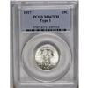 Image 3 : 	1917 25C Type One MS67 Full Head PCGS. Frosty white an 1917