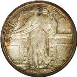 	1917-D 25C Type One MS67 Full Head NGC. Radiantly lust 1917-D