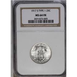 	1917-S 25C Type One MS64 Full Head NGC. This is a bril 1917-S