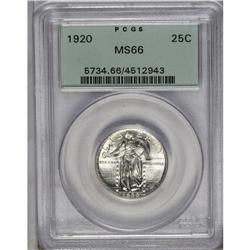 	1920 25C MS66 PCGS. The strike is sharp aside from the 1920