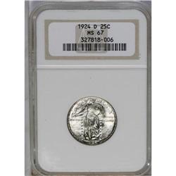 	1924-D 25C MS67 NGC. Potent luster emanates from immac 1924-D