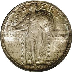 	1924-S 25C MS65 PCGS. The obverse is still silvery, bu 1924-S