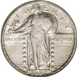 	1927-S 25C AU50 PCGS. In this grade, the 1927-S ranks 1927-S