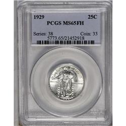 	1929 25C MS65 Full Head PCGS. Shimmering luster is see 1929