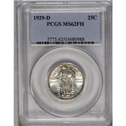 	1929-D 25C MS62 Full Head PCGS. Golden-brown freckles 1929-D