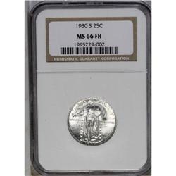 	1930-S 25C MS66 Full Head NGC. Bright and untoned with 1930-S