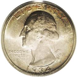 	1934-D 25C Medium Motto MS66 PCGS. Rich multicolored i 1934-D