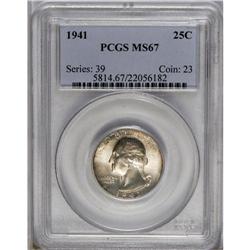 	1941 25C MS67 PCGS. Sparkling luster with bold definit 1941