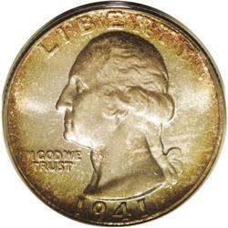 	1941-S 25C MS67 PCGS. Highly lustrous and well struck 1941-S