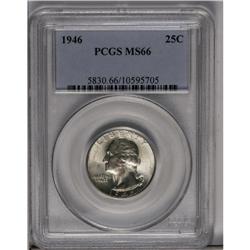 	1946 25C MS66 PCGS. A brilliant example with lustrous 1946