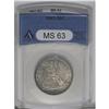 Image 1 : 	1843 50C MS63 ANACS. Exquisitely struck, save for mino 1843