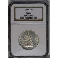 	1879 50C MS64 NGC. Type Two Reverse. A minuscule minta 1879