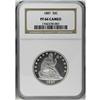 Image 3 : 	1887 50C PR66 Cameo NGC. Untoned overall, this smooth, 1887