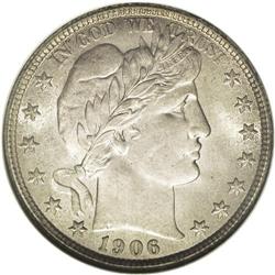 	1906 50C MS65 NGC. The 1906, with a mintage of over 2. 1906