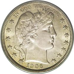	1906-S 50C MS65 PCGS. Few Barber half dollars are seen 1906-S