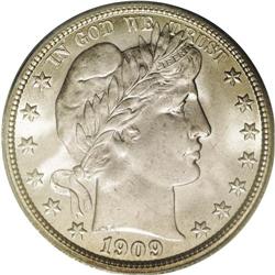 	1909 50C MS65 PCGS. With sharply impressed features an 1909