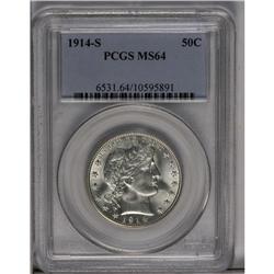 	1914-S 50C MS64 PCGS. This is a surprisingly scarce da 1914-S