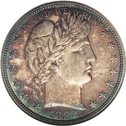 	1892 50C PR67 NGC. The 1892 has an enduring popularity 1892