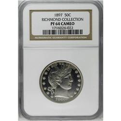 	1897 50C PR64 Cameo NGC. Ex: Richmond Collection. This 1897