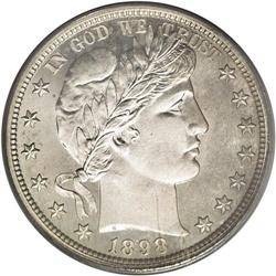 	1898 50C PR66 PCGS. Medium tan toning embraces the rev 1898