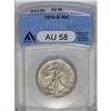 Image 1 : 	1916-S 50C AU58 ANACS. A beautiful matte-like texture 1916-S